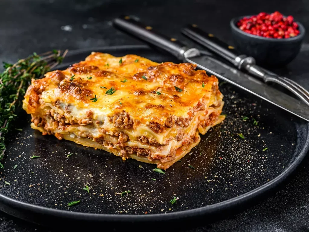 ous rêvez de mordre à pleines dents dans la dolce vita en réalisant illico presto un classique de la gastronomie italienne ? Fondez pour cette recette de lasagne maison, dont les feuilles de pâte laissent entrevoir une irrésistible farce tomatée au bœuf haché, discrètement adoucie par une onctueuse béchamel. Gentiment gratinée au four et accompagnée d’une belle salade verte (et de quelques bons amis), elle fait briller le soleil au dîner !