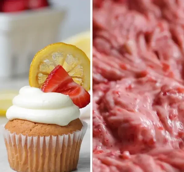  Cupcakes à la limonade et à l’huile d’olive à la fraise