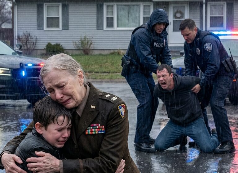  At 3 a.m., my grandson appeared at my door—mud-streaked, trembling, terror in his eyes. “Please, save me,” he whispered. “Dad hit me… because I saw something.” I pulled him inside, warmed him up, and called my son-in-law. His reply was a threat: “Send him back now, or disappear from this house.” I said no and locked the door. By sunrise, sirens wailed and I was accused of kidnapping. He thought I’d break. He was about to learn who I really was.