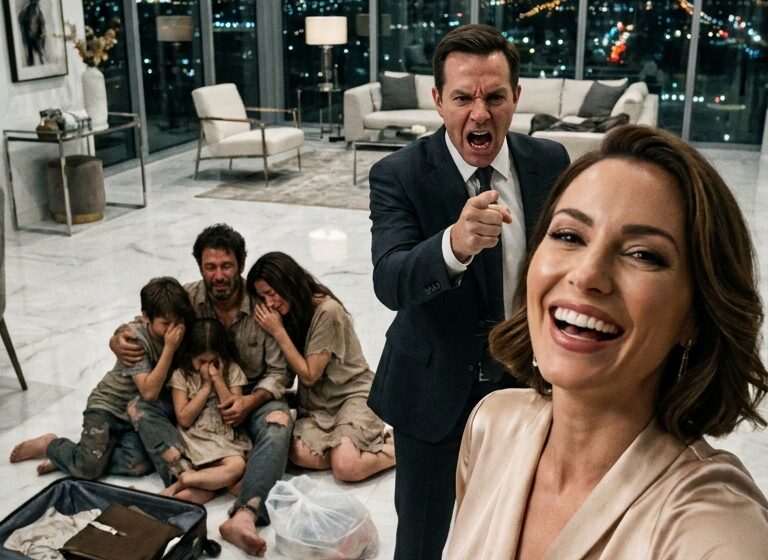  On the second night in the $1B penthouse I had bought in cash, my husband arrived with his bankrupt brother’s family of five, demanding that they move in. When I deadbolted the glass doors, he went feral, threatening to ruin my career. I didn’t get angry. I didn’t cry. I simply made one phone call. Exactly thirty seconds later, what stepped out of the private elevator was far more terrifying than his shattered ego…