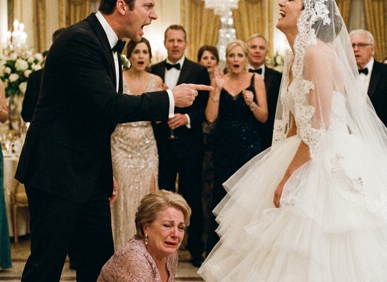  At his wedding, my stepson shoved me in front of 200 guests for sitting in his “real mom’s” seat. “How dare you—stop pretending to be my mother. Your place is by the trash,” he snapped. When I explained his mother wasn’t coming, he slapped me hard. For five years, I had loved him with everything I had. In that moment, I woke up—and destroyed this wedding.