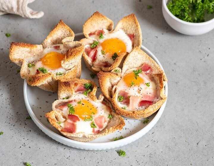  🥚 Crispy Air-Fried Breakfast Egg Cups 🥓