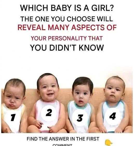  Psychological Test: Which of These Four Babies Is a Little Girl?
