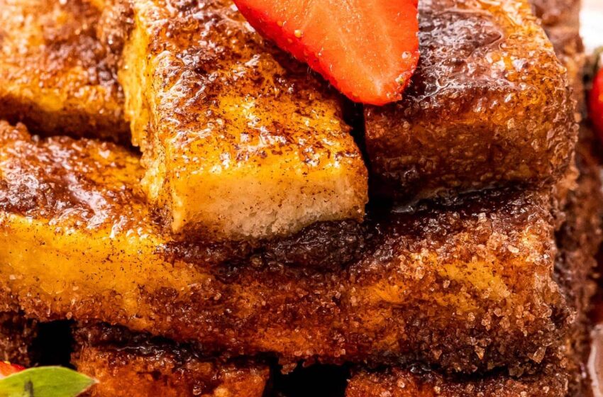  🍓 Extra-Crispy Air-Fried Stuffed French Toast Sticks 🍫