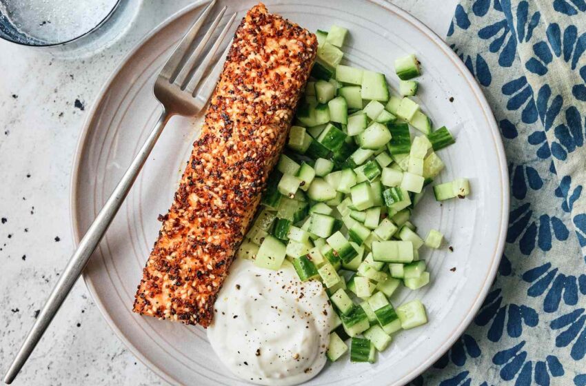  🥑 Healthy Crispy Everything Bagel Salmon Bites 🐟