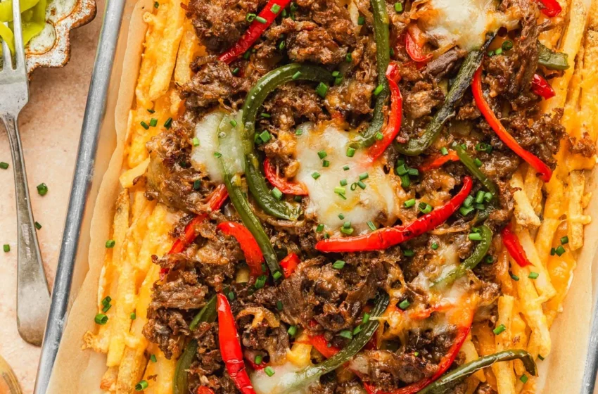  🥩 Crispy Philly Cheesesteak Loaded French Fries 🍟