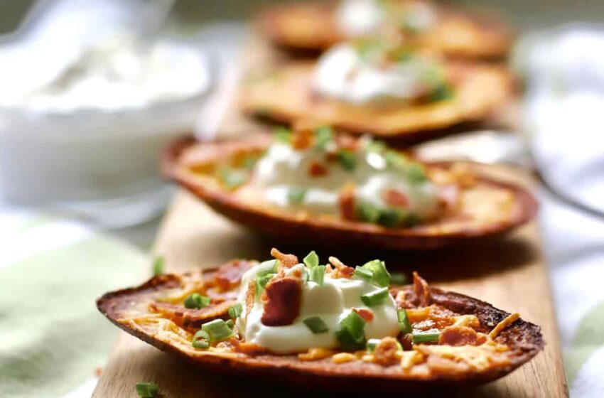  🧅 Extra-Crispy Air-Fried Loaded Potato Skins 🧀