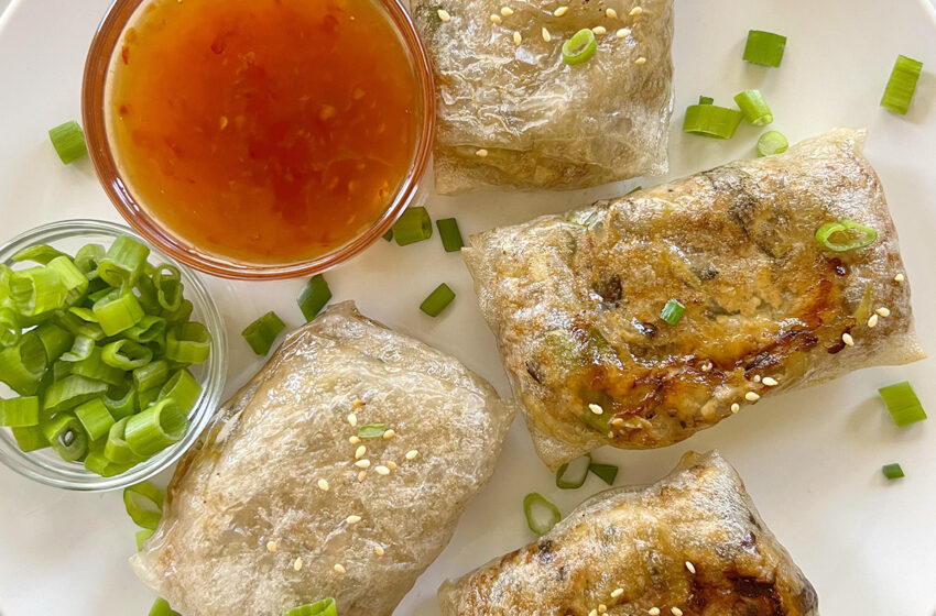  🥟 Air-Fried Crispy Ginger-Scallion Turkey Dumplings 🥢 (Appetizers)