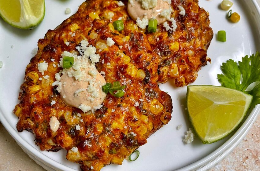  Crispy Air-Fried Street Corn (Elote) Fritters 🧀