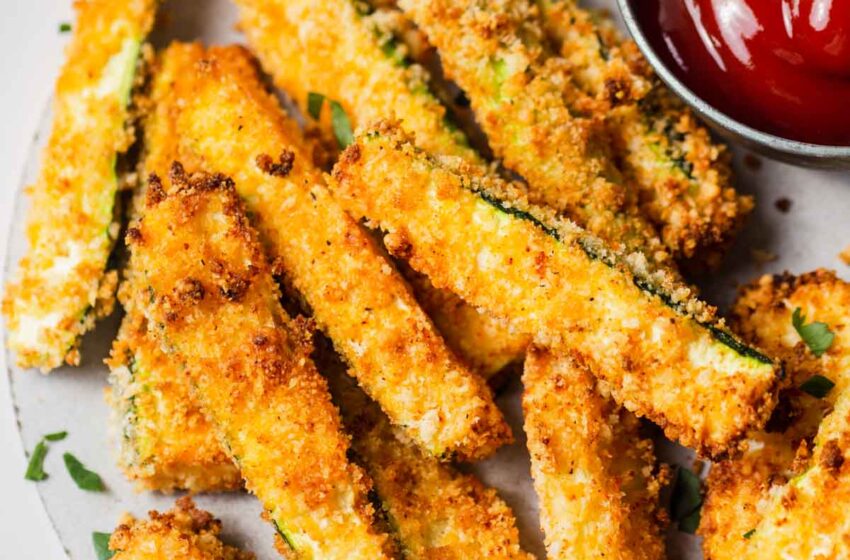  🥑 Healthy Crispy Air-Fried Zucchini Parmesan Fries 🍟