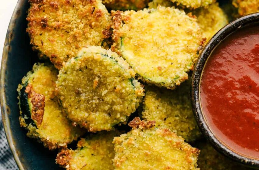  🍠 Extra-Crispy Air-Fried Smoky BBQ Zucchini Chips 🧅
