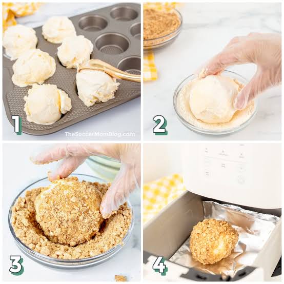  Extra-Crispy Air-Fried “Fried” Ice Cream Bombs 🍓