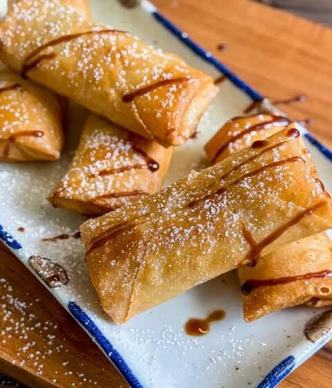  🍌 Extra-Crispy Air-Fried Banana Spring Rolls 🍯