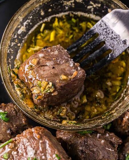  🥩 Extra-Crispy Air-Fried Garlic Butter Steak Bites 🧄