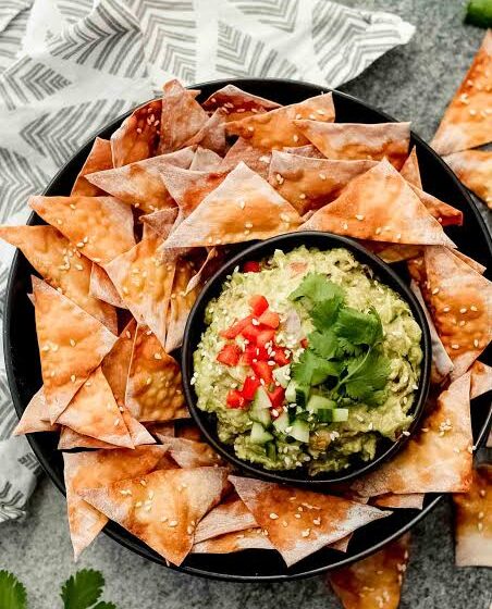  🥑 Extra-Crispy Air-Fried Loaded Guacamole Wonton Crisps 🌶️ (Appetizers)