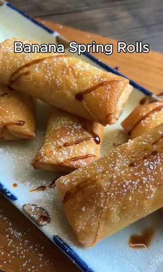  🍫 Crispy Toffee Banana Spring Rolls 🍌