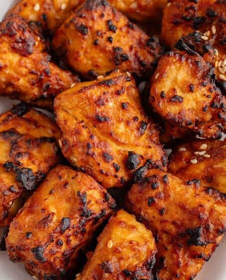 🍢 Extra-Crispy Air-Fried Sesame Tofu Bites 🫛