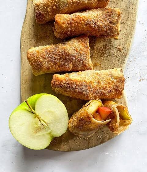  🍎 Extra-Crispy Air-Fried Apple Pie Roll-Ups 🍯