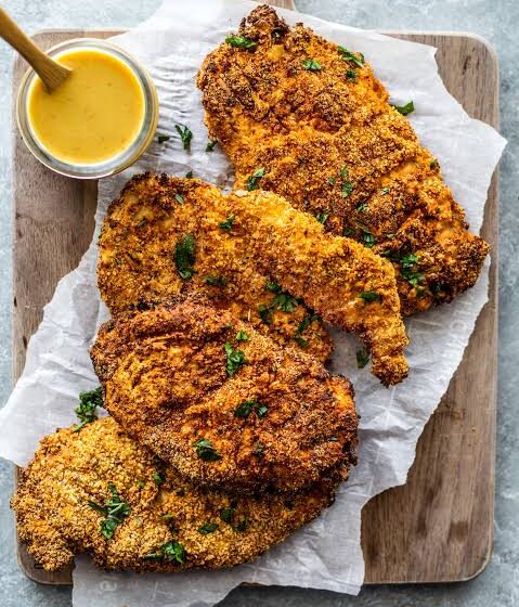  🍗 Extra-Crispy Air-Fried Honey Mustard Chicken Cutlets 🍯