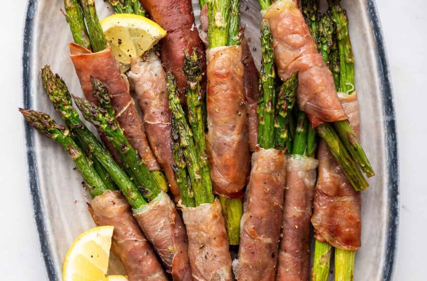  🥓 Crispy Air-Fried Prosciutto-Wrapped Asparagus Bundles 🌿