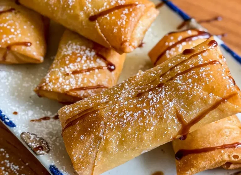  🍌 Crispy Air-Fried Banana Spring Rolls with Honey 🍯