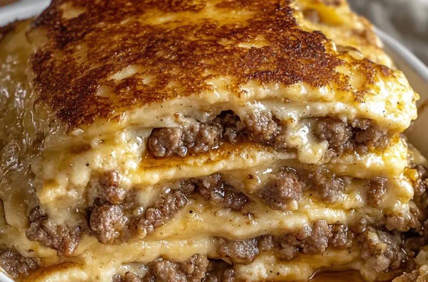  Pancake Sausage Breakfast Bake 🥞🌭