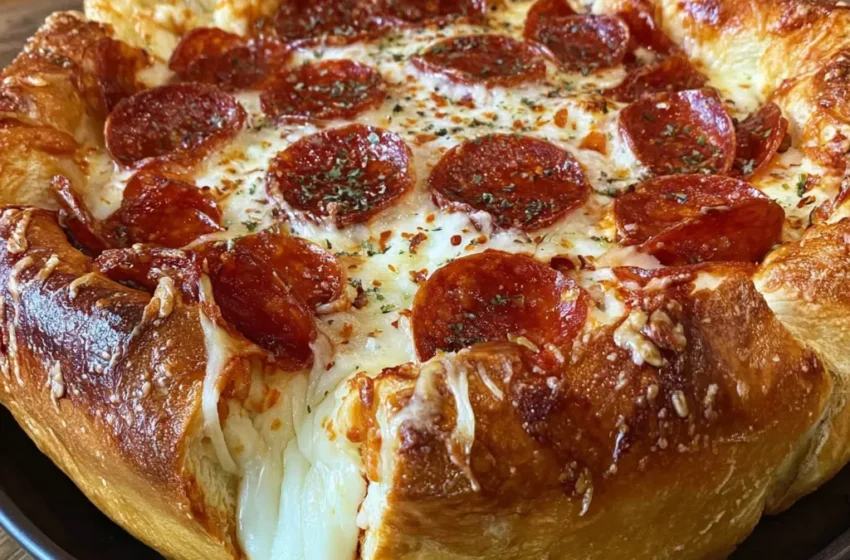  🍕🧀 Stuffed Crust Pepperoni Pizza