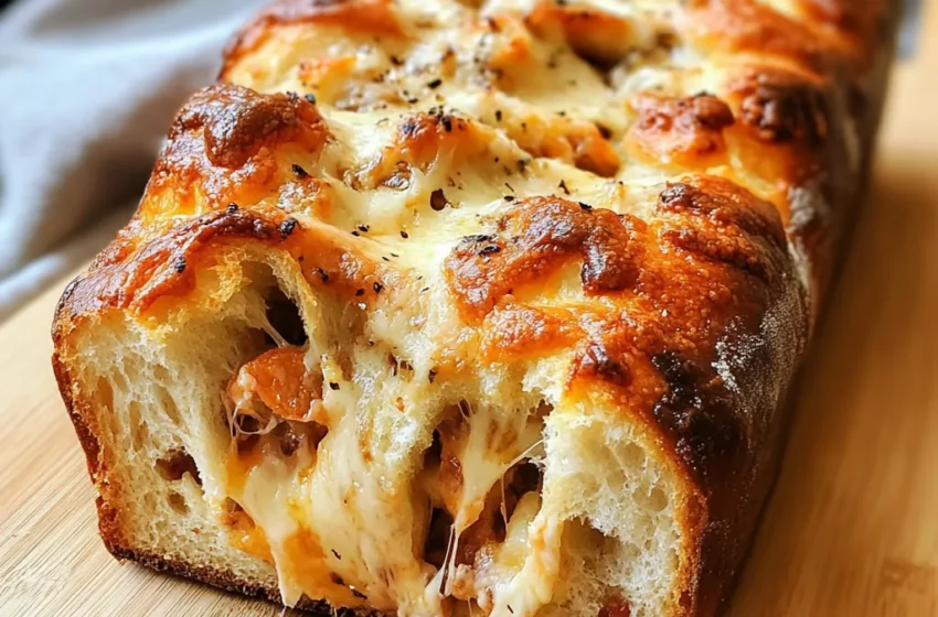  🥖🧀 Stuffed Cheesy Beef Bread 🥓🔥