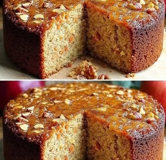  Healthy Sugar-Free Carrot, Apple and Oat Cake
