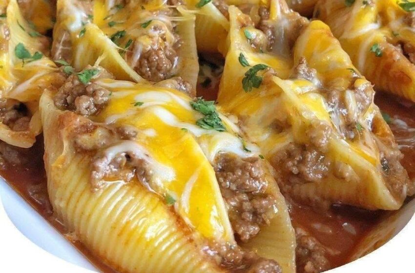  Cheesy Taco Stuffed Pasta Shells