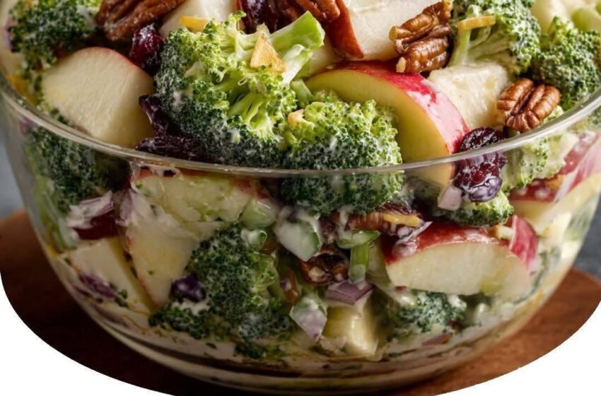  Honeycrisp Apple and Broccoli Salad with Tangy Dressing