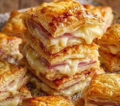  Heavenly Ham and Cheese Puff Pastry Squares