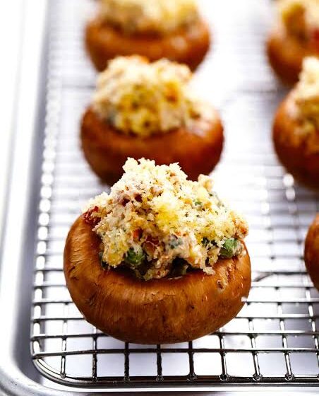  🍄 Air-Fried Sun-Dried Tomato & Goat Cheese Stuffed Portobellos 🇮🇹